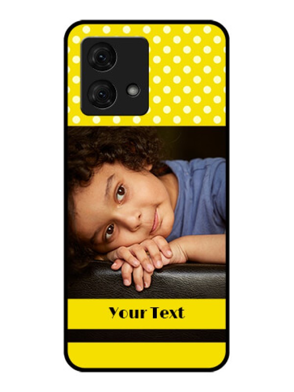 Custom Motorola Moto G84 5G Custom Glass Phone Case - Bright Yellow Case Design