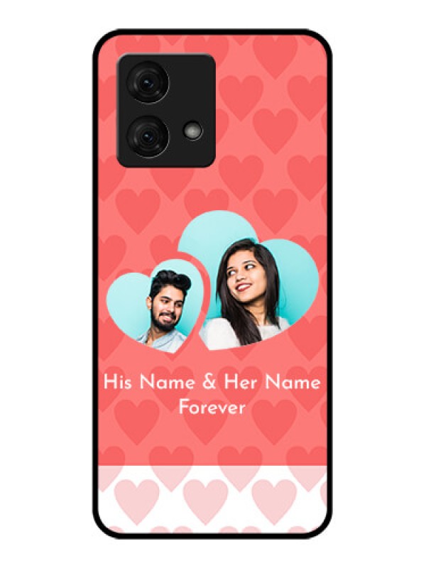 Custom Motorola Moto G84 5G Custom Glass Phone Case - Couple Pic Upload Design