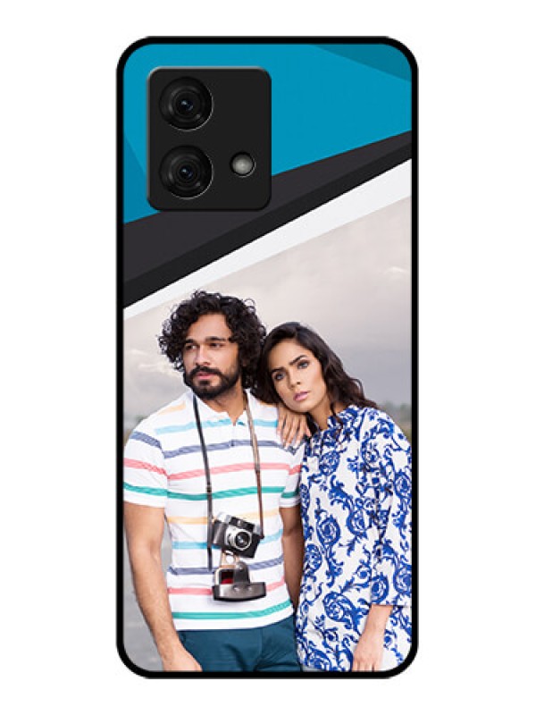 Custom Motorola Moto G84 5G Custom Glass Phone Case - Simple Pattern Photo Upload Design