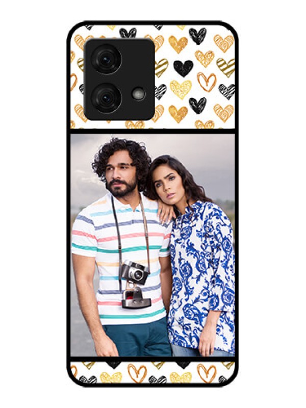 Custom Motorola Moto G84 5G Custom Glass Phone Case - Love Symbol Design