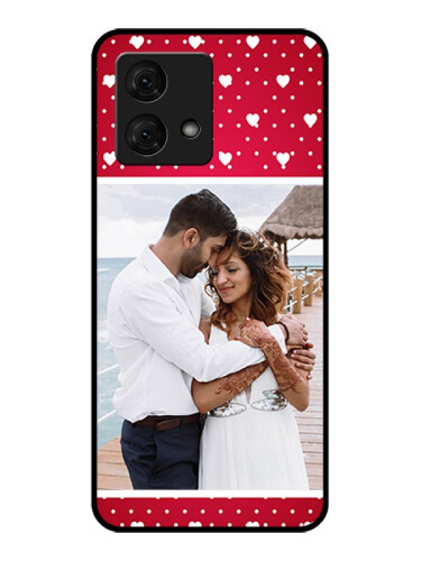 Custom Motorola Moto G84 5G Custom Glass Phone Case - Hearts Mobile Case Design