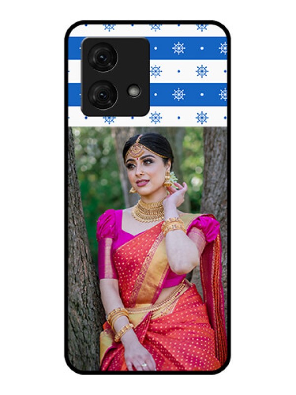 Custom Motorola Moto G84 5G Custom Glass Phone Case - Snow Pattern Design