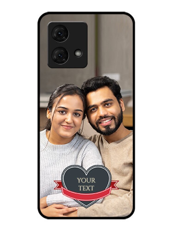 Custom Motorola Moto G84 5G Custom Glass Phone Case - Just Married Couple Design
