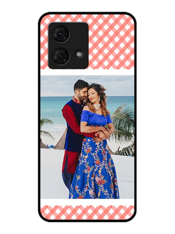 Custom Motorola Moto G84 5G Custom Glass Phone Case - Pink Pattern Design