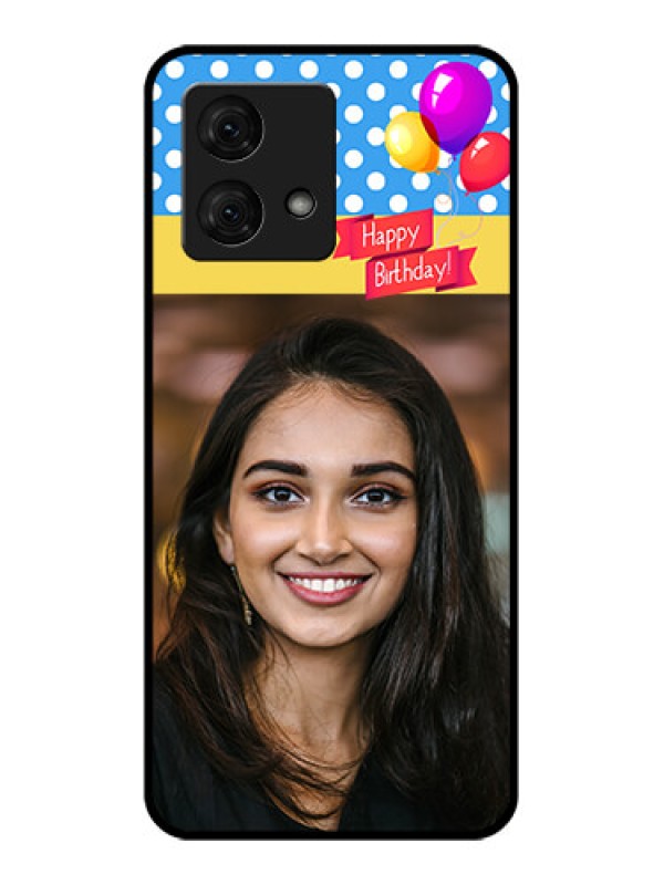 Custom Motorola Moto G84 5G Custom Glass Phone Case - Happy Birthday Design