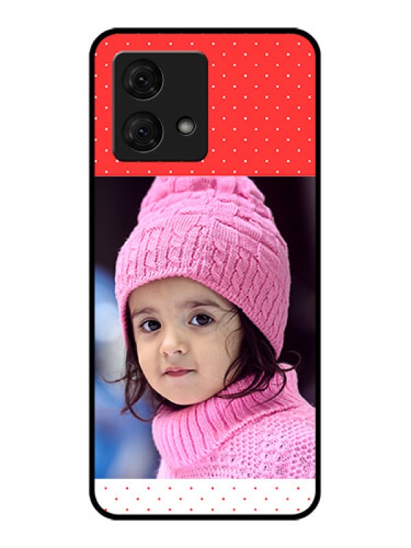Custom Motorola Moto G84 5G Custom Glass Phone Case - Red Pattern Design