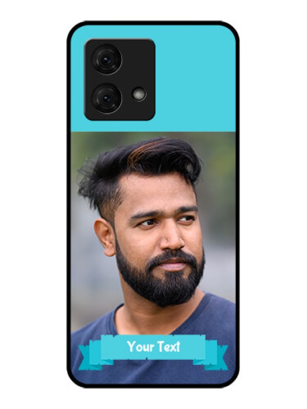 Custom Motorola Moto G84 5G Custom Glass Phone Case - Blue Color Design
