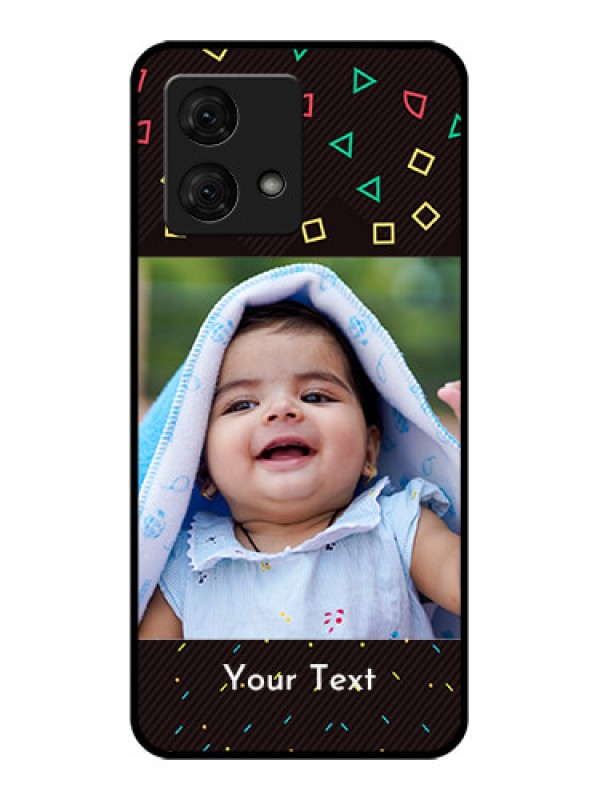 Custom Motorola Moto G84 5G Custom Glass Phone Case - With Confetti Birthday Design