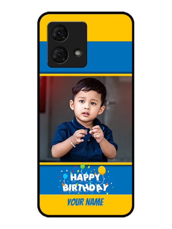 Custom Motorola Moto G84 5G Custom Glass Phone Case - Birthday Wishes Design