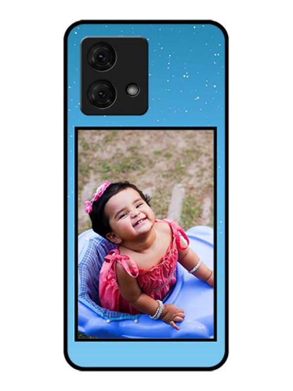 Custom Motorola Moto G84 5G Custom Glass Phone Case - Wave Pattern Colorful Design