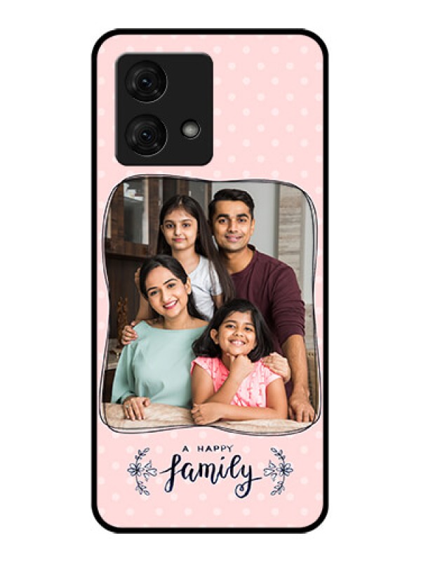 Custom Motorola Moto G84 5G Custom Glass Phone Case - Family With Dots Design
