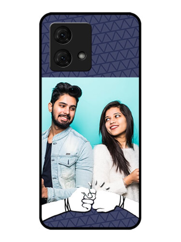 Custom Motorola Moto G84 5G Custom Glass Phone Case - With Best Friends Design