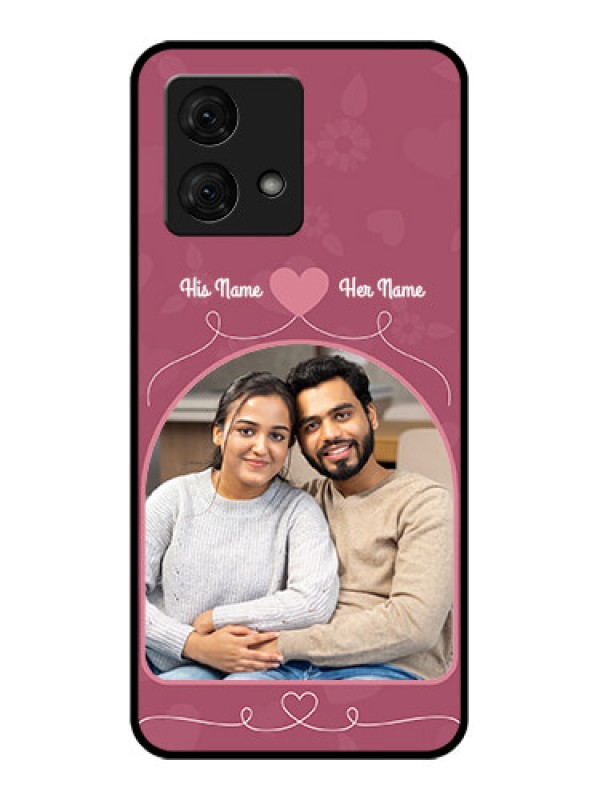 Custom Motorola Moto G84 5G Custom Glass Phone Case - Love Floral Design