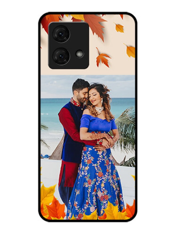 Custom Motorola Moto G84 5G Custom Glass Phone Case - Autumn Maple Leaves Design