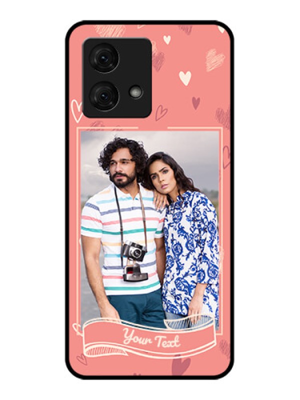 Custom Motorola Moto G84 5G Custom Glass Phone Case - Love Doodle Art Design