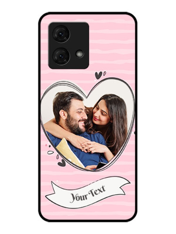 Custom Motorola Moto G84 5G Custom Glass Phone Case - Vintage Heart Design