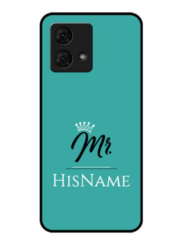 Custom Motorola Moto G84 5G Custom Glass Phone Case - Mr With Name Design