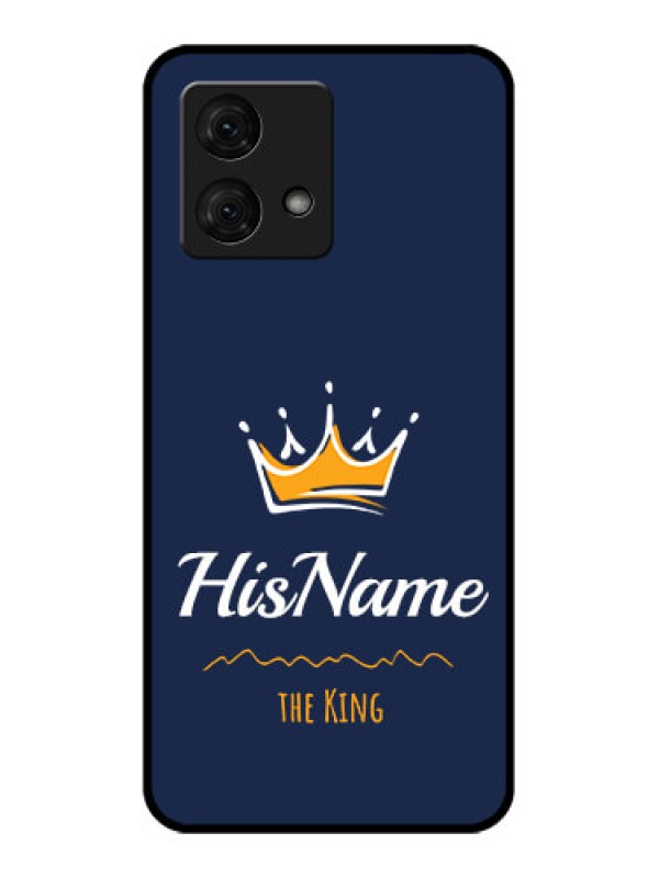 Custom Motorola Moto G84 5G Custom Glass Phone Case - King With Name Design
