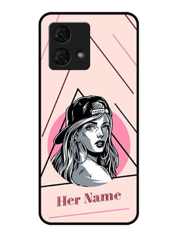 Custom Motorola Moto G84 5G Custom Glass Phone Case - Rockstar Girl Design