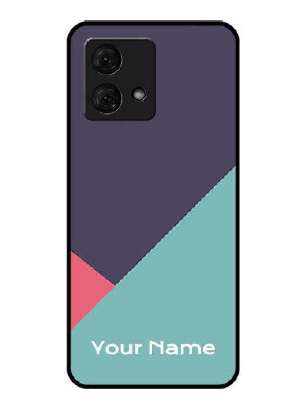 Custom Motorola Moto G84 5G Custom Glass Phone Case - Tri Color Abstract Design