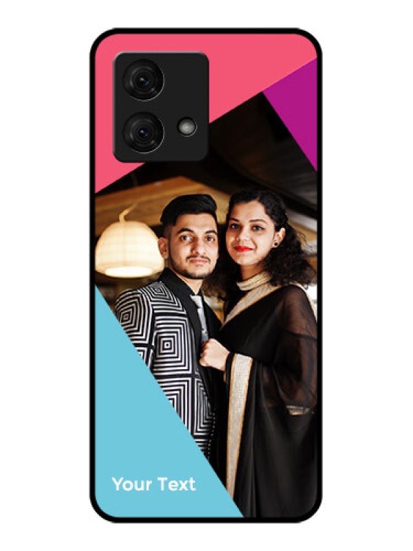 Custom Motorola Moto G84 5G Custom Glass Phone Case - Stacked Triple Colour Design