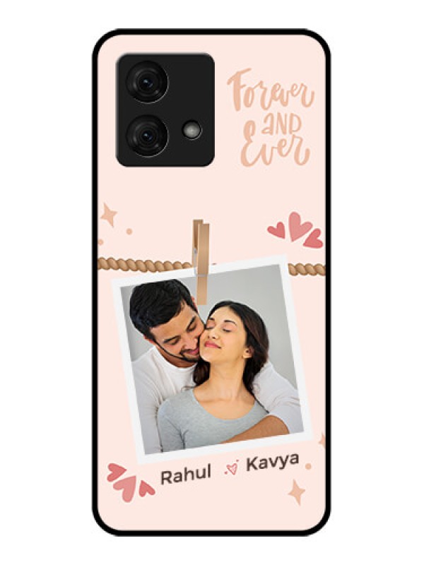 Custom Motorola Moto G84 5G Custom Glass Phone Case - Forever And Ever Love Design