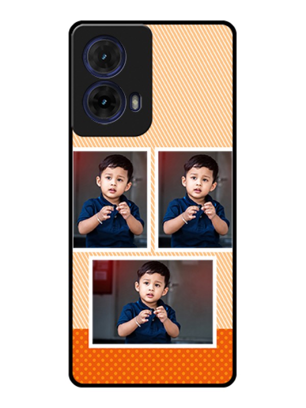 Custom Moto G85 5G Custom Glass Phone Case - Bulk Photos Upload Design