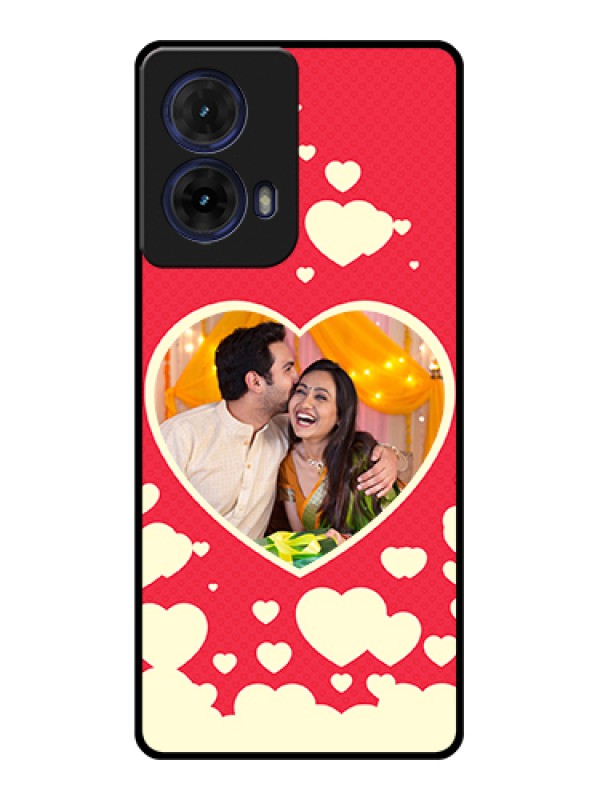 Custom Moto G85 5G Custom Glass Phone Case - Love Symbols Phone Cover Design