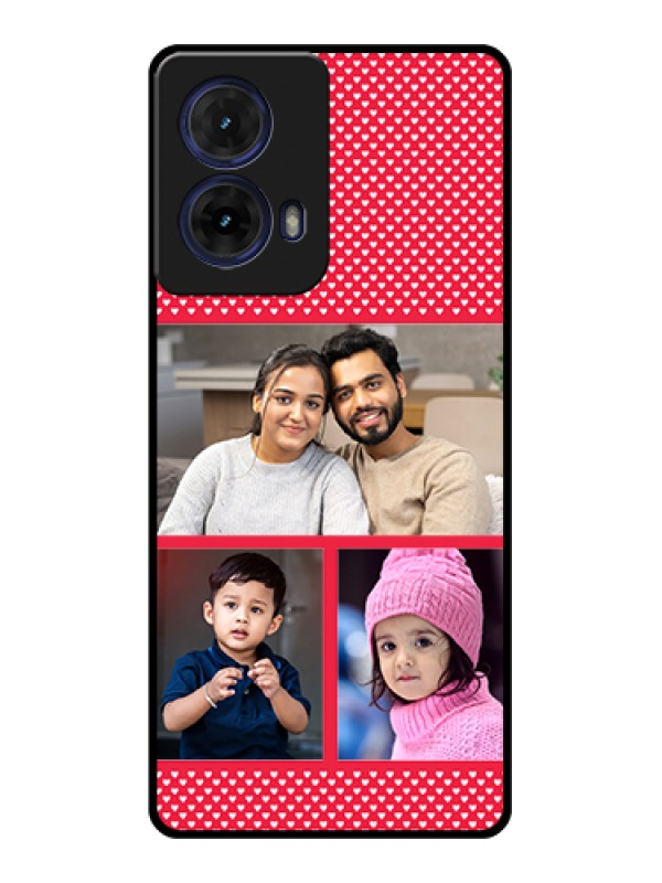 Custom Moto G85 5G Custom Glass Phone Case - Bulk Photo Upload Design