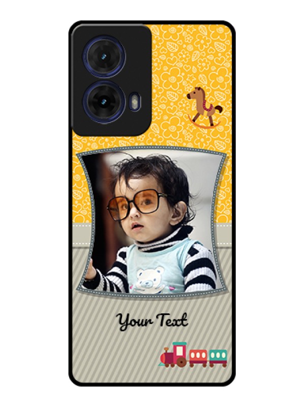 Custom Moto G85 5G Custom Glass Phone Case - Baby Picture Upload Design