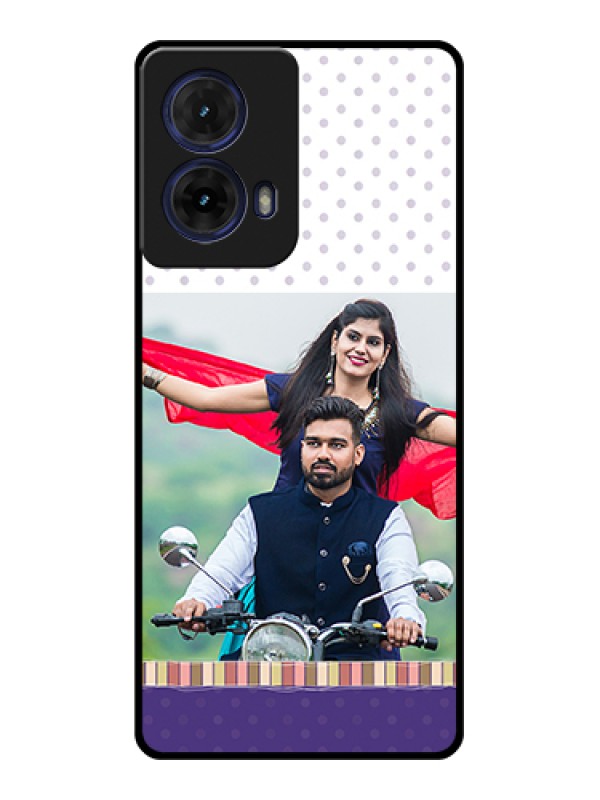 Custom Moto G85 5G Custom Glass Phone Case - Cute Family Design