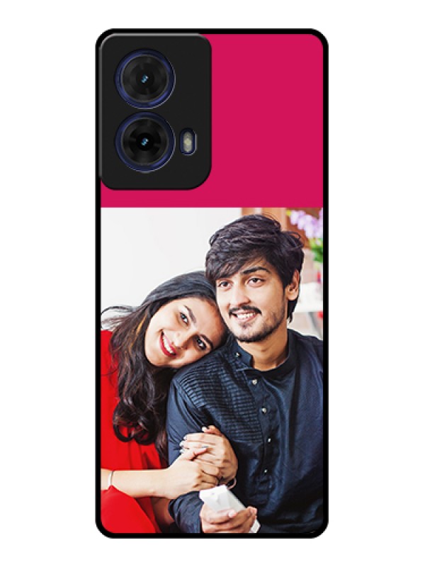 Custom Moto G85 5G Custom Glass Phone Case - Anniversary Cover Design
