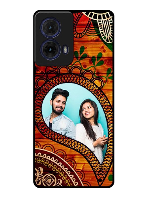 Custom Moto G85 5G Custom Glass Phone Case - Abstract Colorful Design