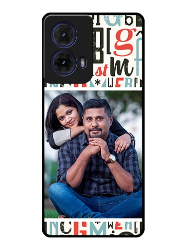 Custom Moto G85 5G Custom Glass Phone Case - Alphabet Design