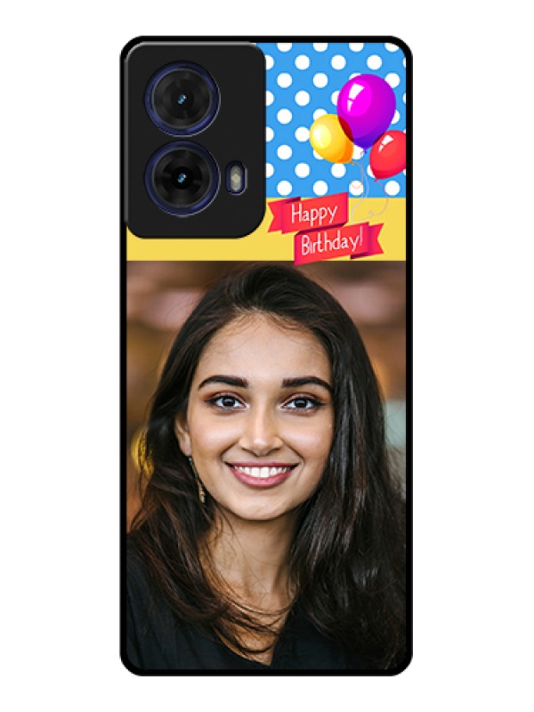 Custom Moto G85 5G Custom Glass Phone Case - Happy Birthday Design