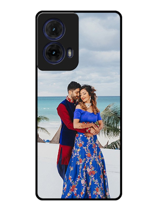 Custom Moto G85 5G Custom Glass Phone Case - Upload Full Picture Design