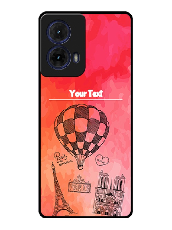 Custom Moto G85 5G Custom Glass Phone Case - Paris Theme Design