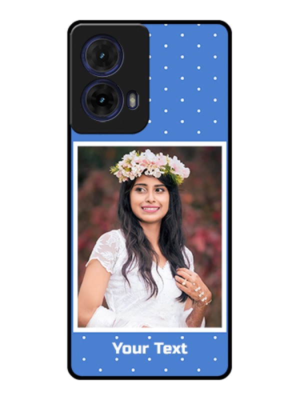 Custom Moto G85 5G Custom Glass Phone Case - Polka Dots Design
