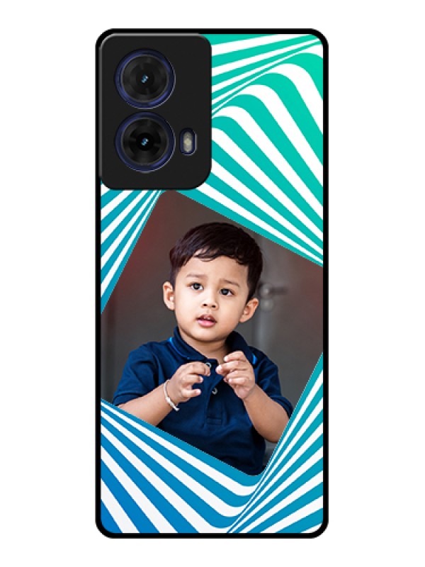 Custom Moto G85 5G Custom Glass Phone Case - Abstract Spiral Design