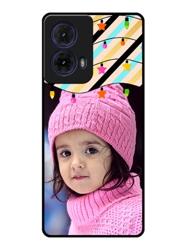 Custom Moto G85 5G Custom Glass Phone Case - Lights Hanging Design