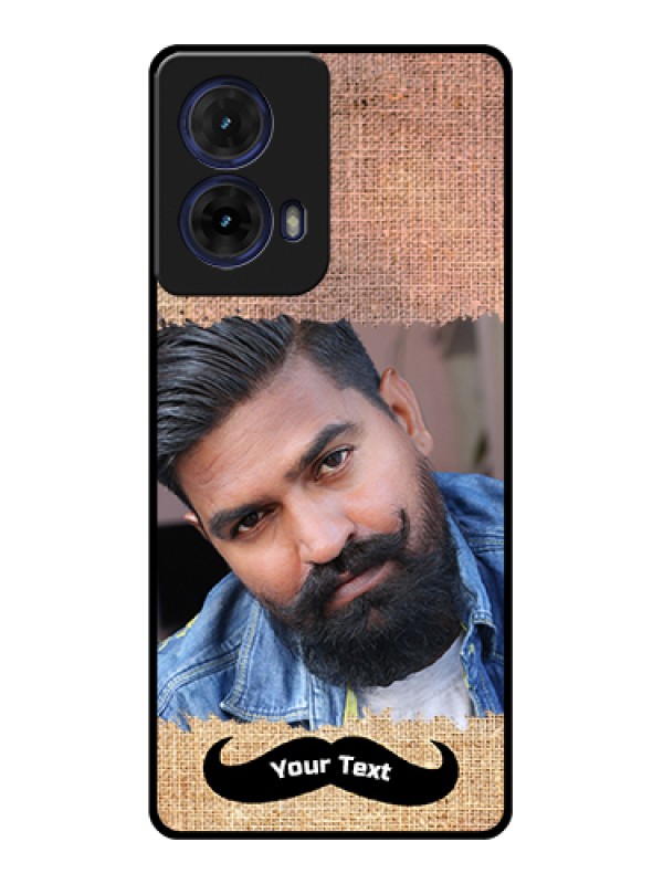Custom Moto G85 5G Custom Glass Phone Case - With Texture Design