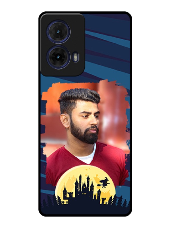 Custom Moto G85 5G Custom Glass Phone Case - Halloween Witch Design