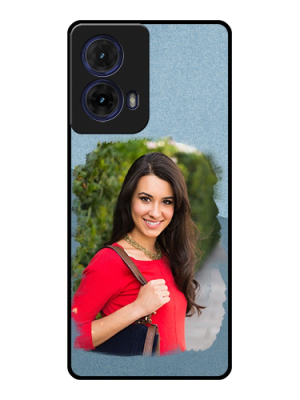Custom Moto G85 5G Custom Glass Phone Case - Grunge Line Art Design