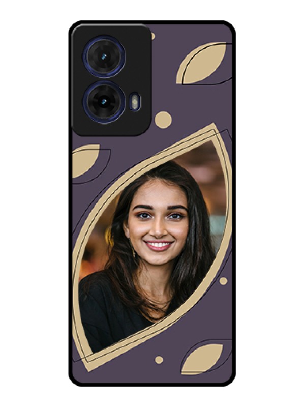 Custom Moto G85 5G Custom Glass Phone Case - Falling Leaf Design