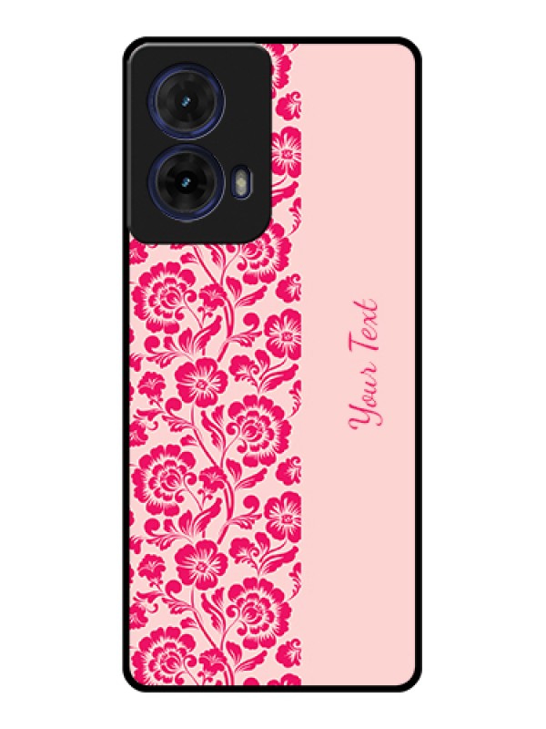 Custom Moto G85 5G Custom Glass Phone Case - Attractive Floral Pattern Design