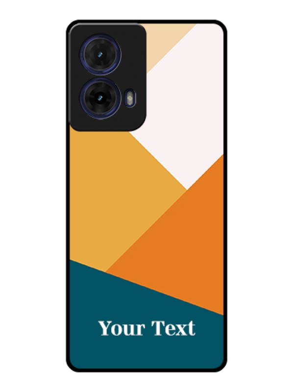 Custom Moto G85 5G Custom Glass Phone Case - Stacked Multi - Colour Design