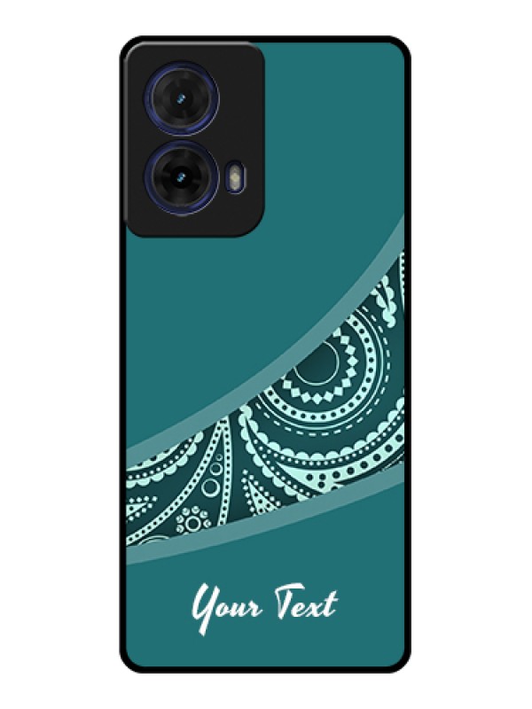 Custom Moto G85 5G Custom Glass Phone Case - Semi Visible Floral Design