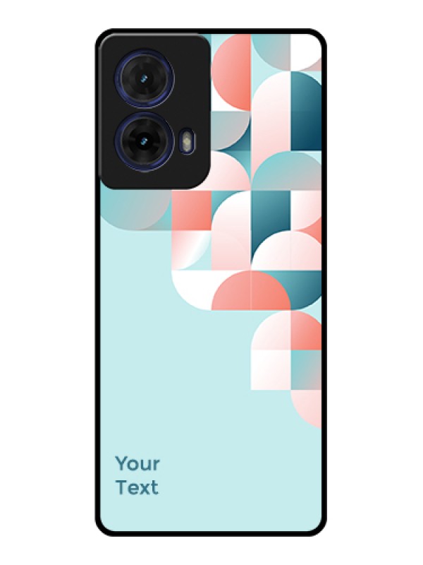 Custom Moto G85 5G Custom Glass Phone Case - Stylish Semi - Circle Pattern Design