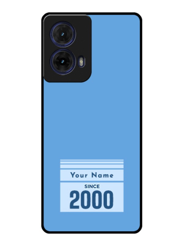 Custom Moto G85 5G Custom Glass Phone Case - Custom Year Of Birth Design