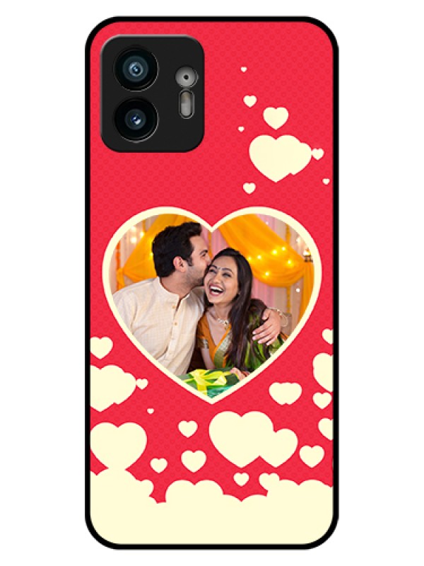 Custom Nothing Phone 2 Custom Glass Phone Case - Love Symbols Phone Cover Design